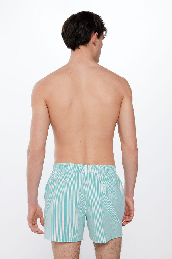 Springfield Fato de banho seersucker estampado riscas azul