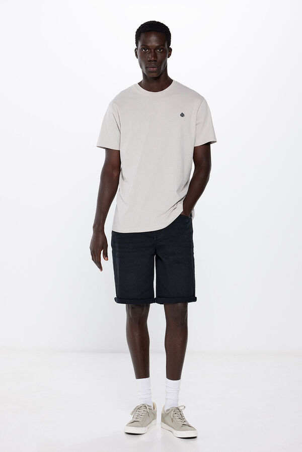 Springfield Bermuda vaquera regular fit negro