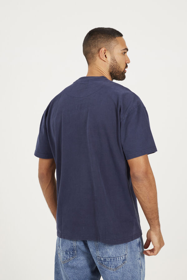 Brave Soul Camiseta oversized com manga curta azul