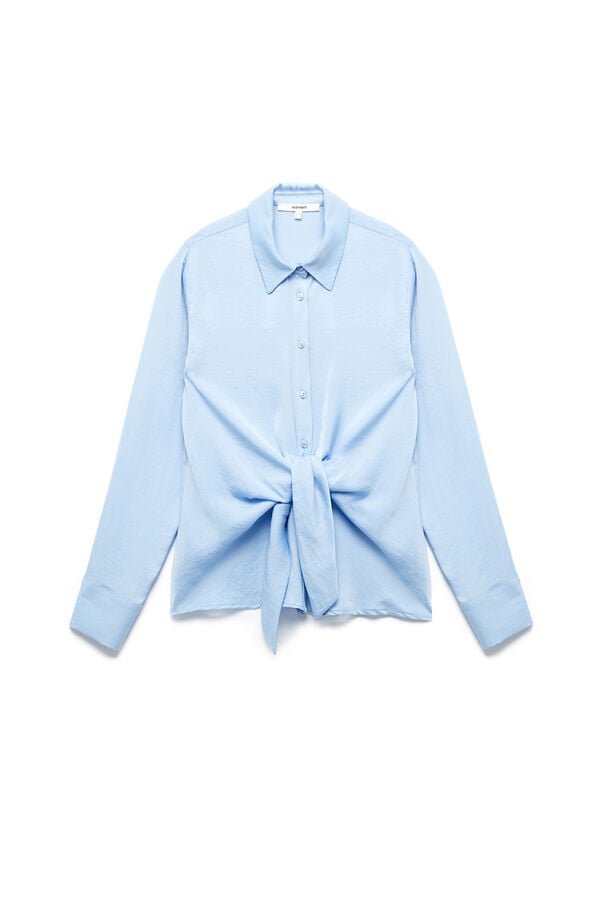 Koton camisa de cetim azul