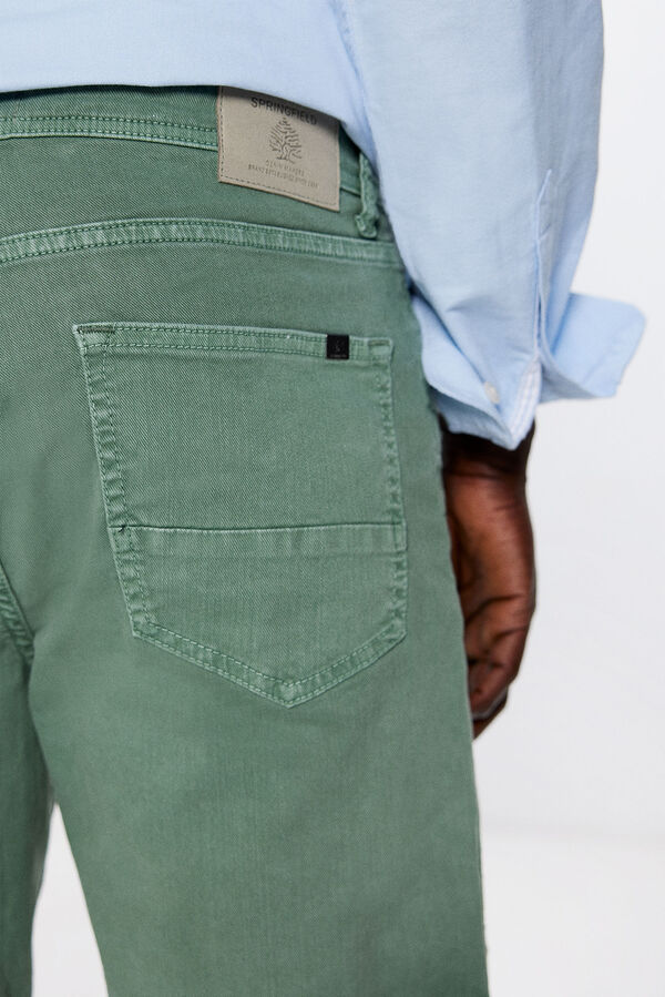 Springfield Bermuda color slim fit verde
