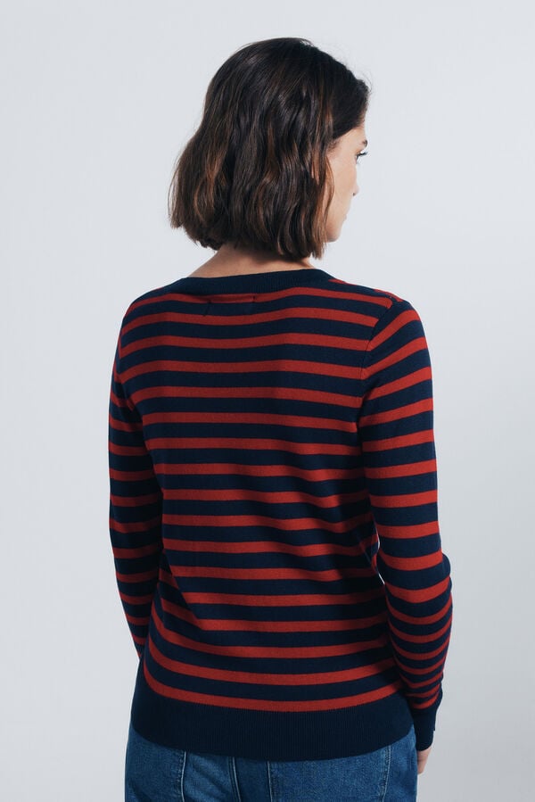 Springfield Jersey fino botones pu&ntilde;os rojo