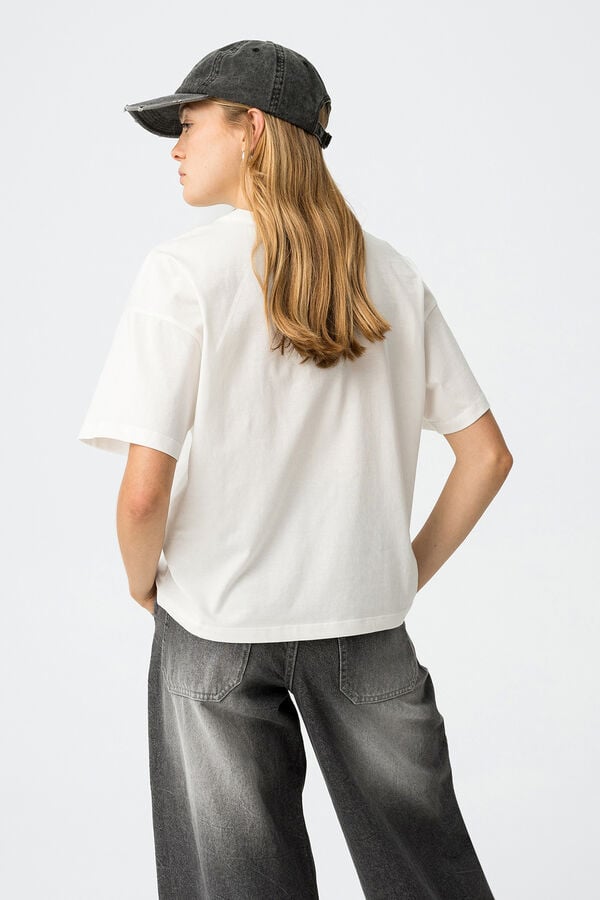 Tiffosi Young Camiseta estampada con aplique beige
