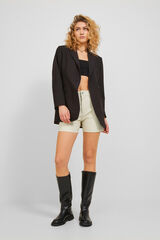 Jack & Jones Shorts de efecto piel de tiro alto branco