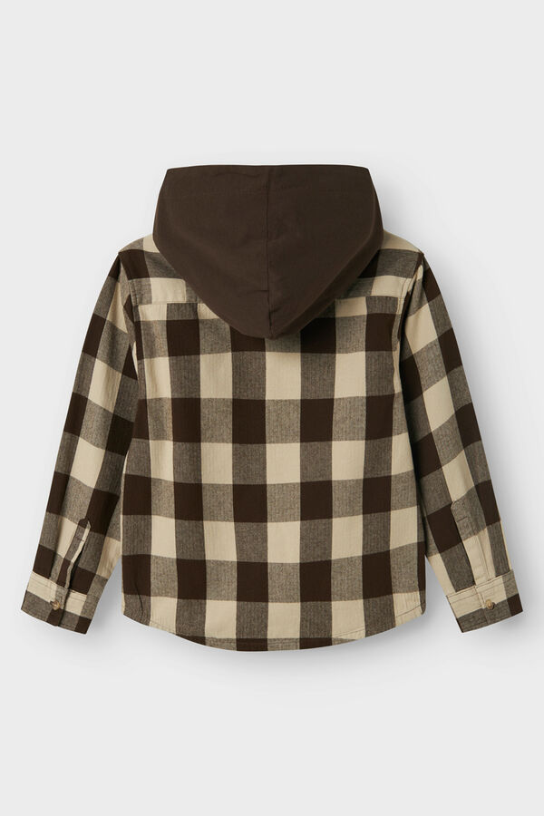 Name It Sobrecamisa con capucha de ni&ntilde;o marr&oacute;n