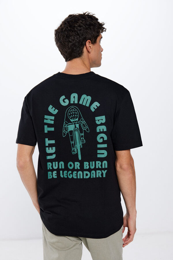 Springfield Camiseta run or burn negro