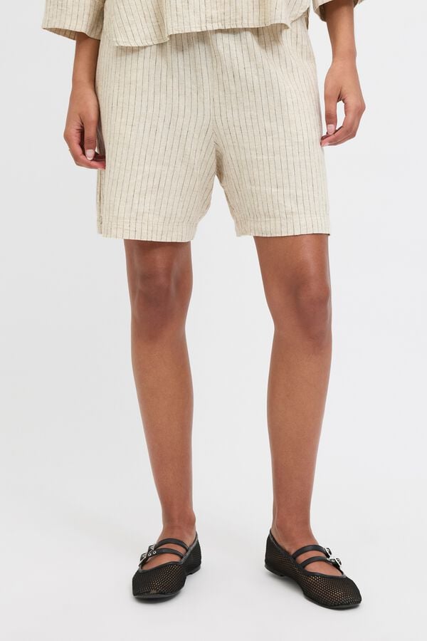 Jack & Jones Shorts ajuste relaxado la&ccedil;o cinzento