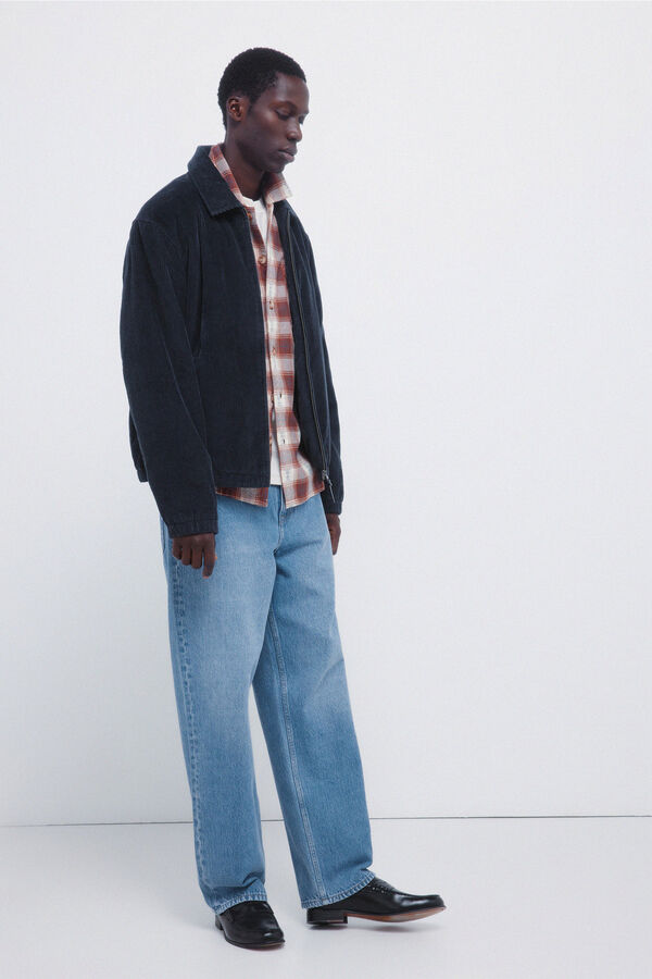 Springfield Sobrecamisa cuadros &eacute;tnicos overshirt naranja