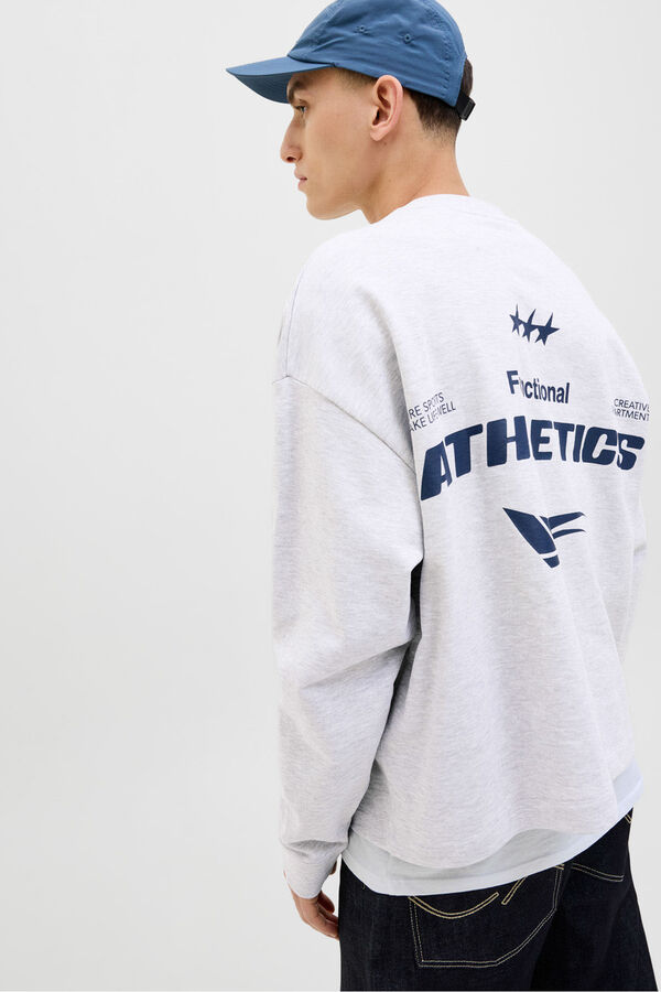 Jack & Jones sweatshirt cropped com itens essenciais para atletismo branco