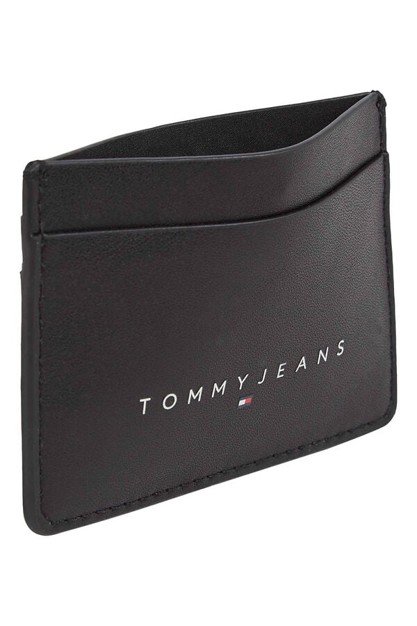 Tommy Jeans Cartera Tommy Jeans negra con logo bordado negro