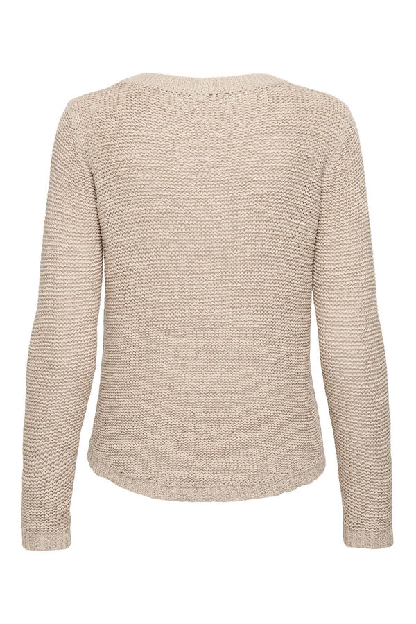 JDY Jersey cuello redondo beige
