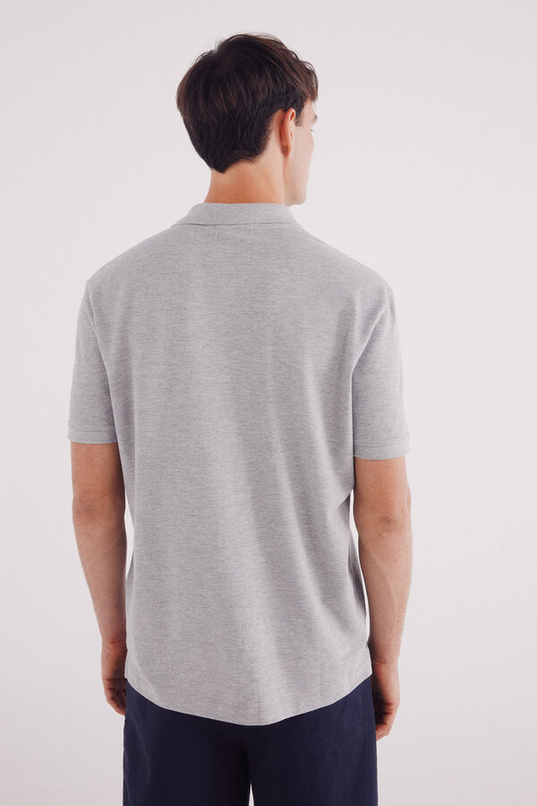 Springfield Polo piqu&eacute; b&aacute;sico regular fit cinzento