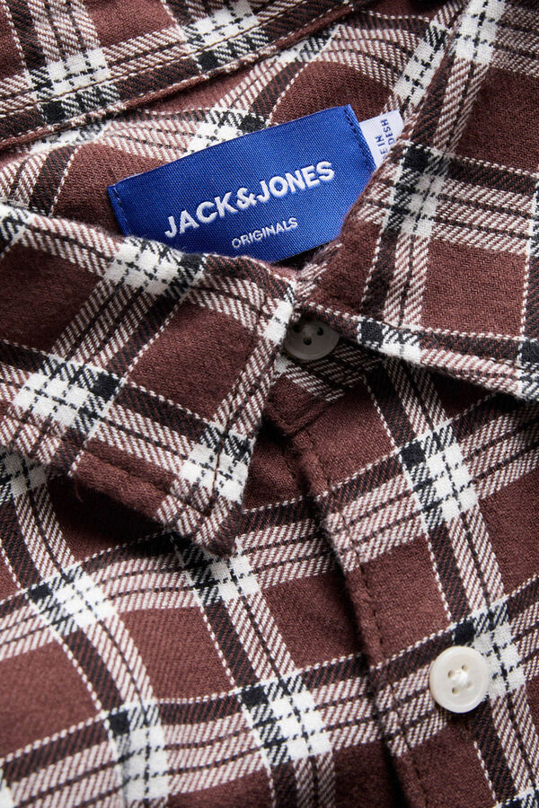 Jack & Jones Camisa de flanela xadrez vermelho