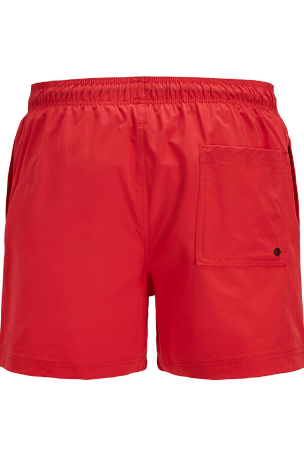Jack & Jones Junior Shorts de banho com estampado de logo vermelho