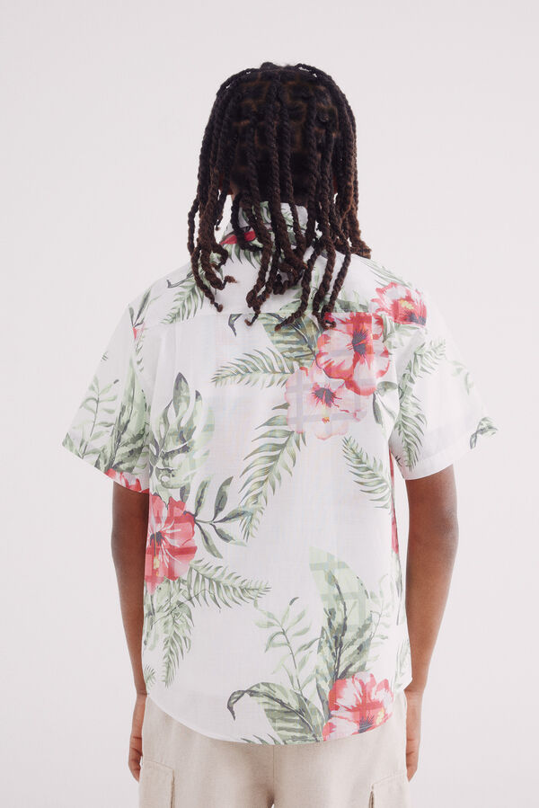 Springfield Kids Camisa hawaiana niño marfil