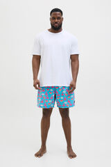 Jack & Jones PLUS Maiô estampado PLUS azul