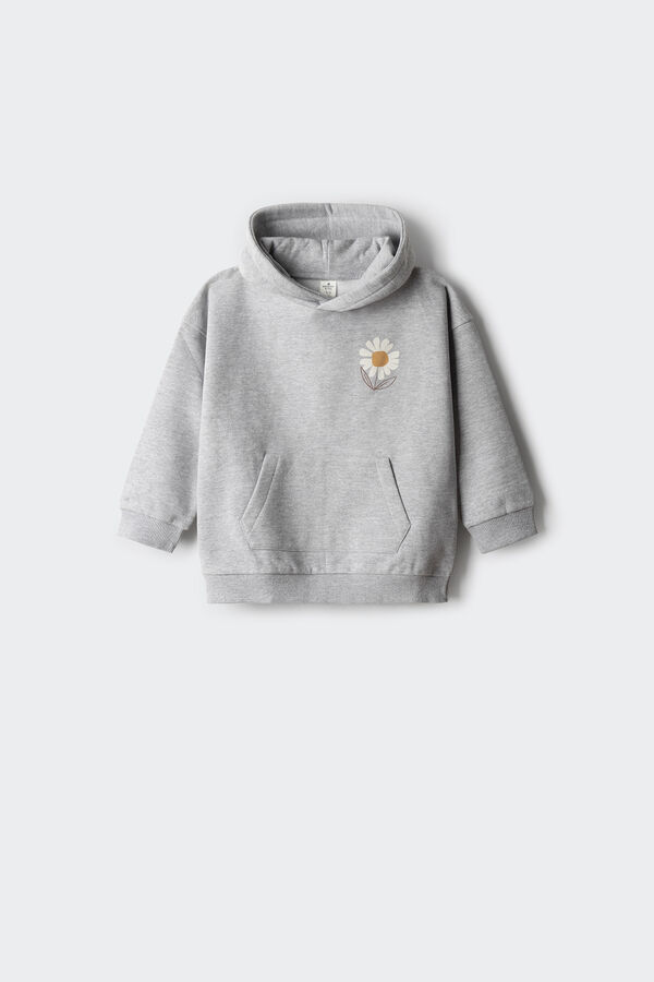 Springfield Kids Sweatshirt flor com capuz para menina cinzento