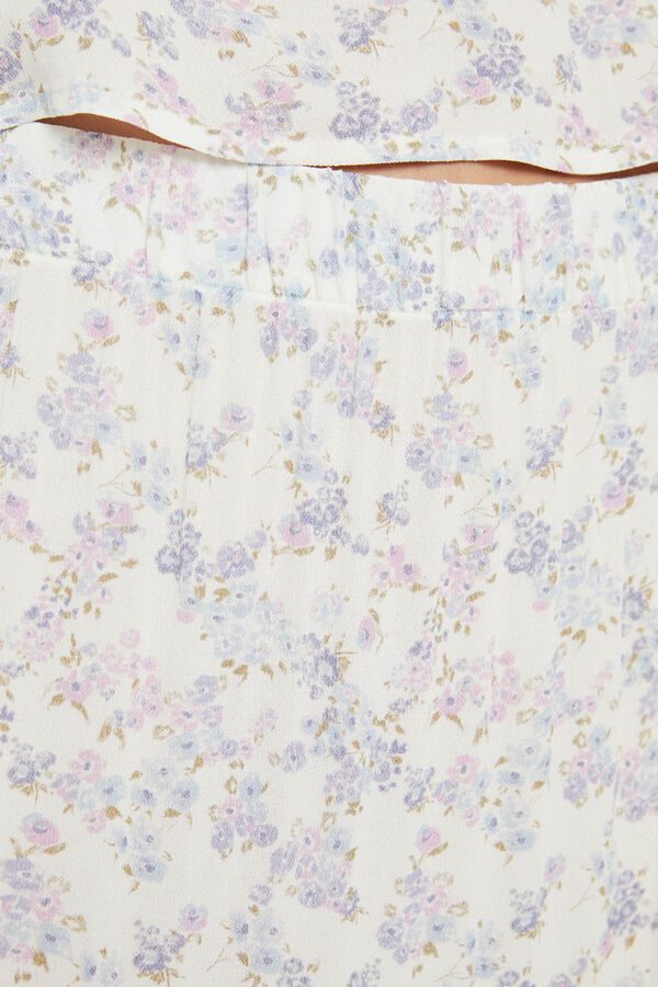 System Action Falda midi con estampado de flores estampado