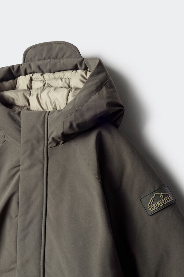 Springfield Kids Parka marrom para crian&ccedil;a estampado