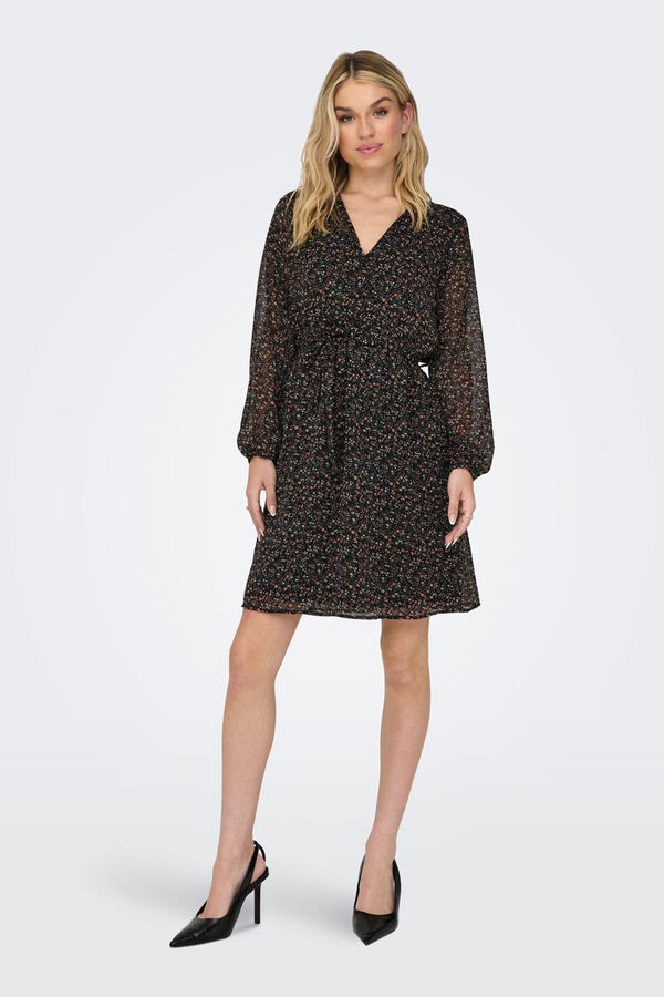 Only Vestido curto de gaze cru