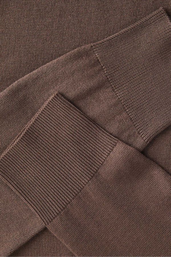 Jack & Jones Su&eacute;ter de malha slim fit castanho