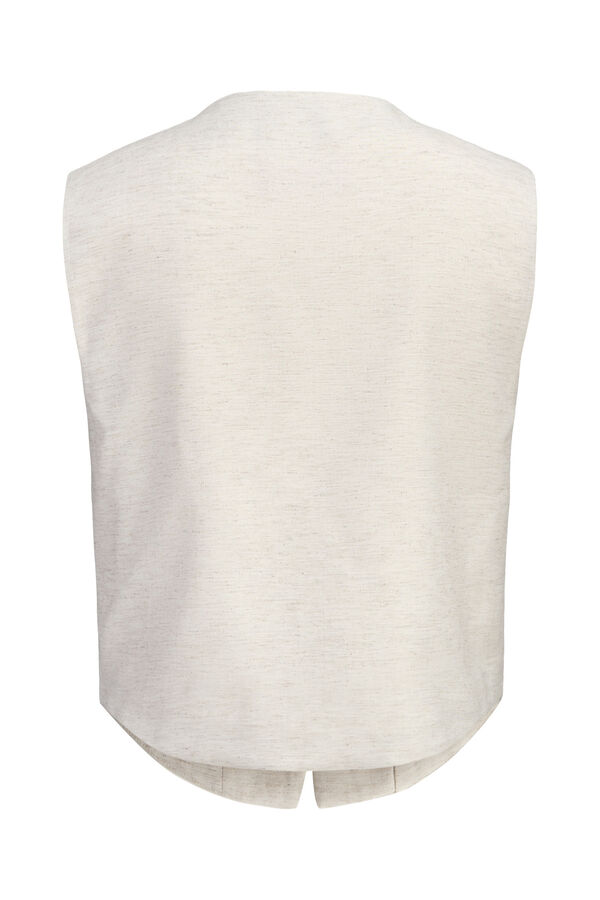 Jack & Jones Chaleco vestir asim&eacute;trico gris