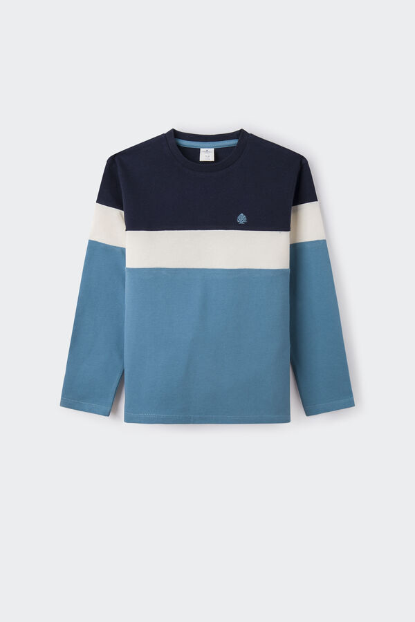 Springfield Kids Camiseta color block ni&ntilde;o azul