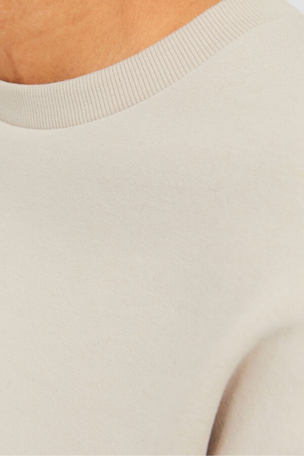 Jack & Jones Sudadera b&aacute;sica cuello redondo gris