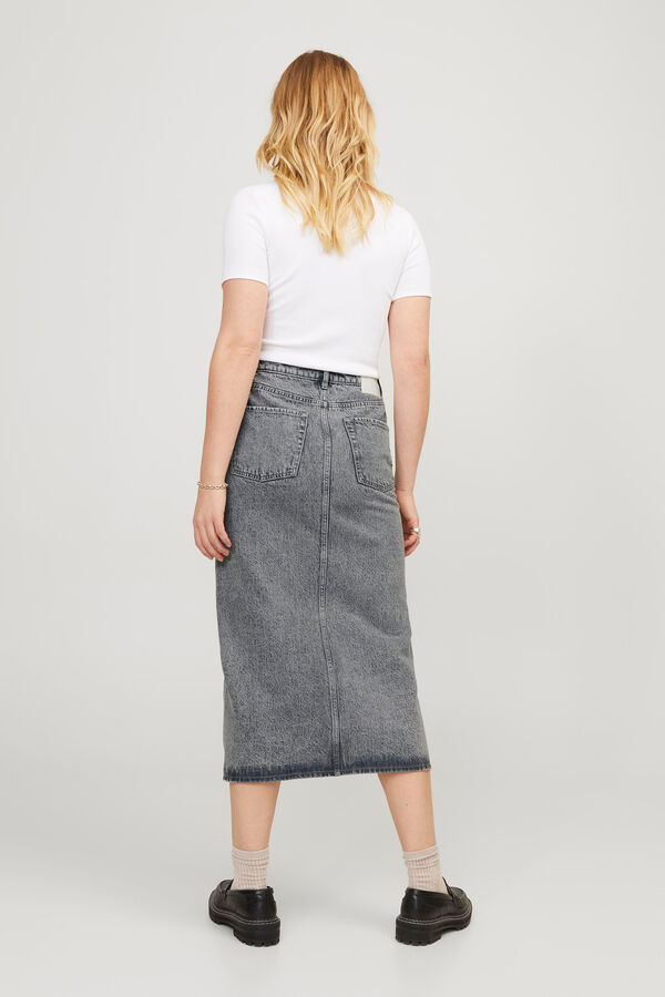 Jack & Jones Falda vaquera gris midi gris