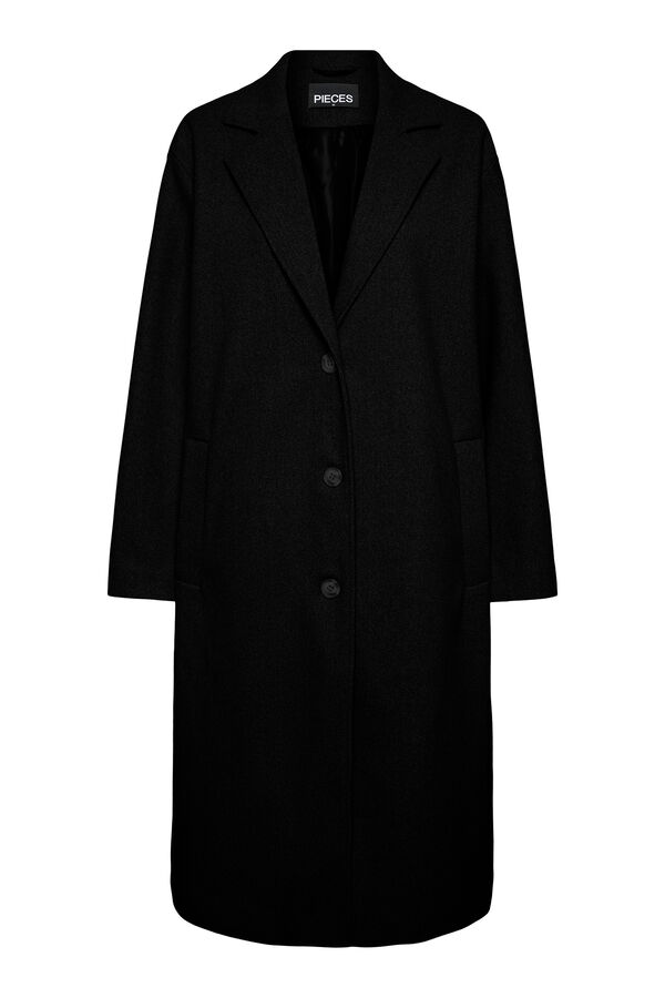 Pieces Sobretudo longo de pano preto