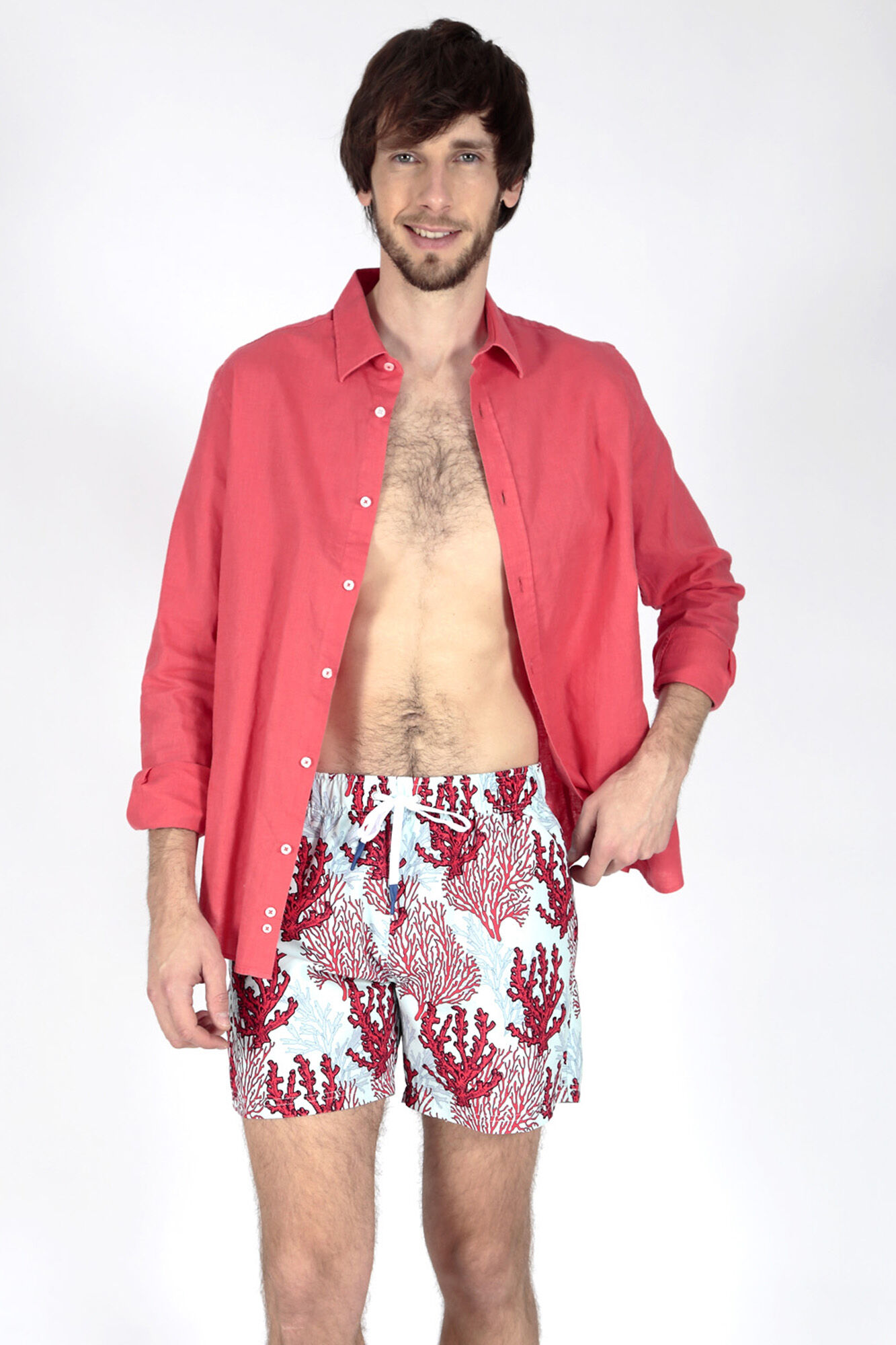 Brave Soul Ba&ntilde;ador estampado con cord&oacute;n