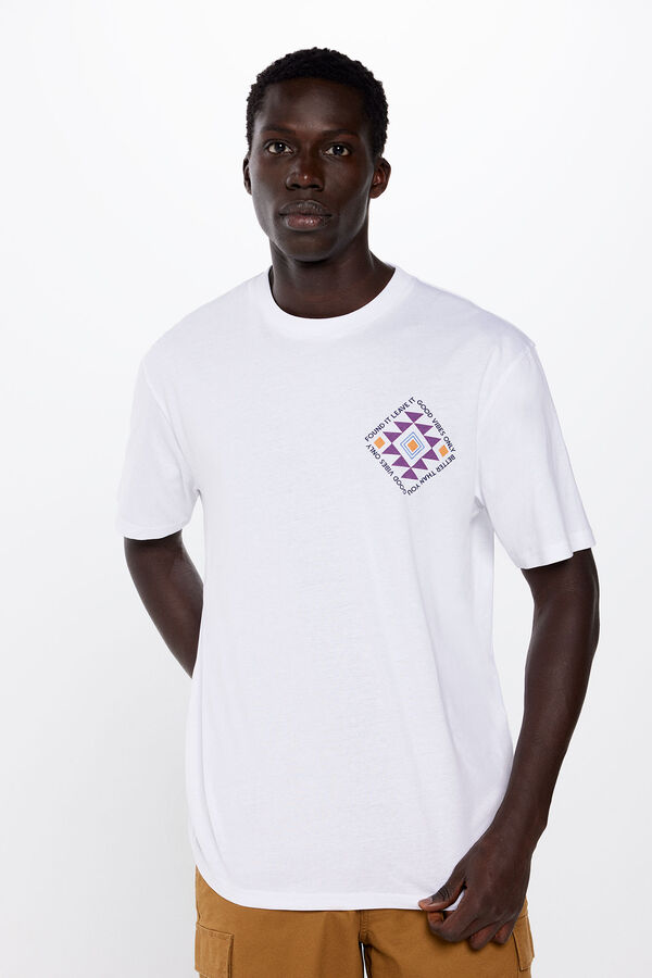 Springfield Camiseta &eacute;tnica blanco