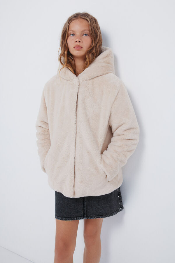 Springfield Kids Abrigo de pelo ni&ntilde;a beige