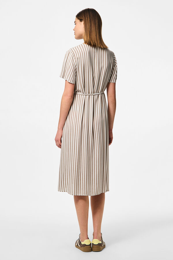 Pieces Vestido midi floral cinzento