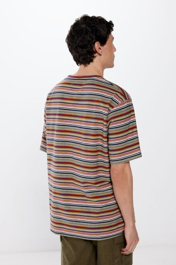 Springfield T-shirt riscas bege