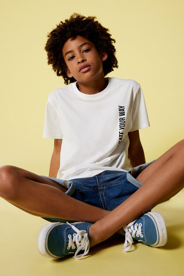 Springfield Kids Camiseta skate ni&ntilde;o marfil