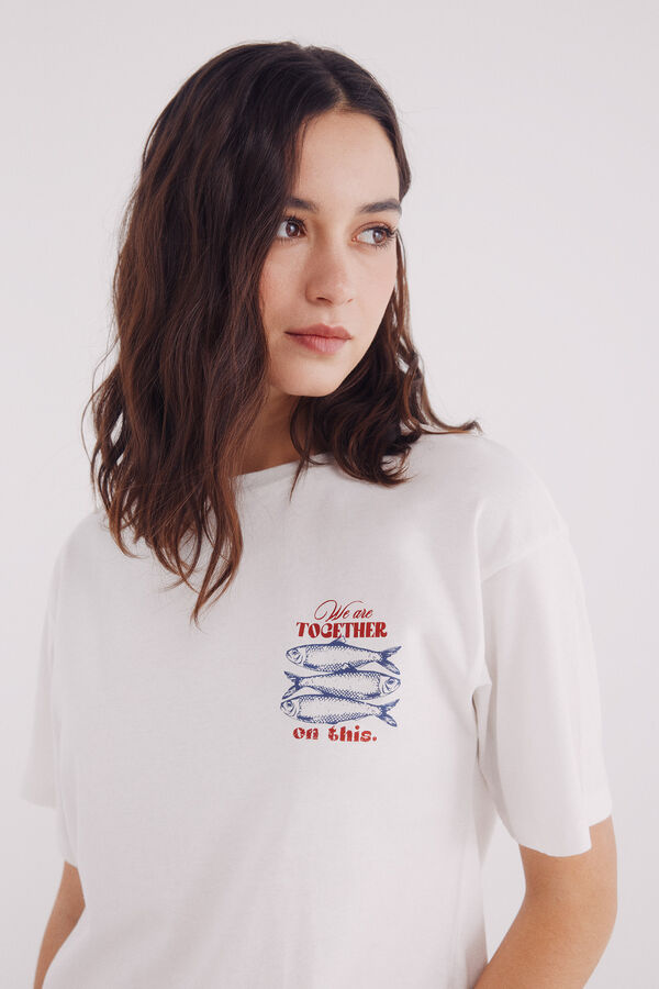 Springfield Camiseta "Sardinhas" estampado