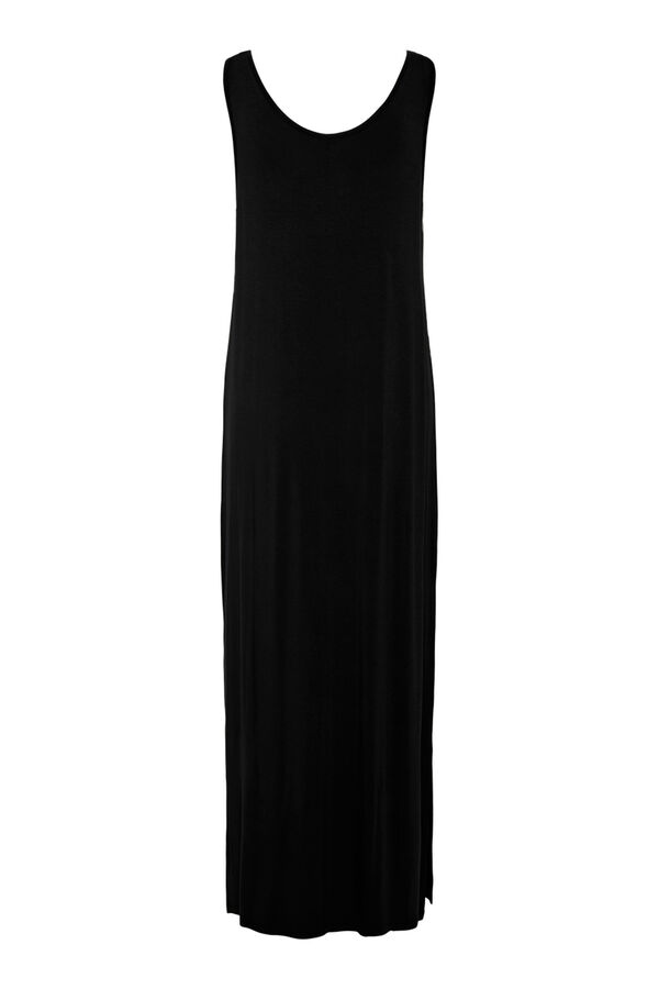 Pieces Vestido largo fluido negro