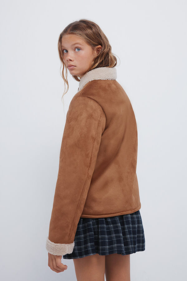 Springfield Kids Casaco dupla face para menina cru