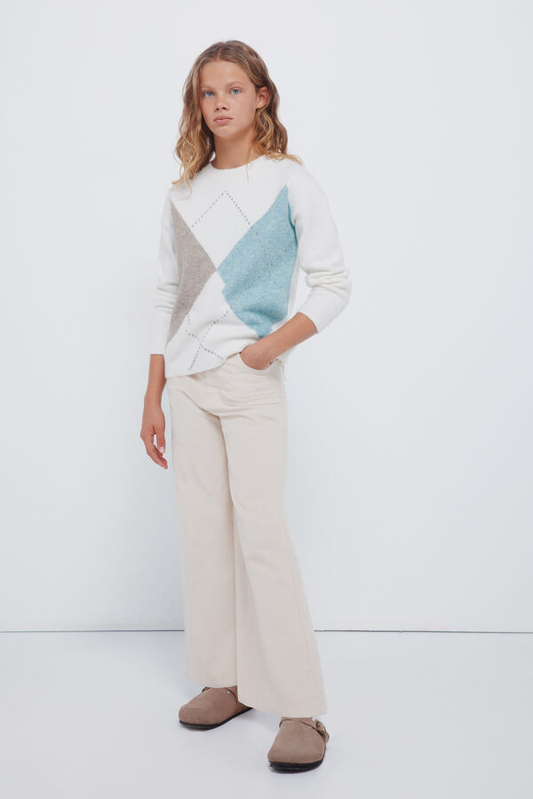 Springfield Kids Pantal&oacute;n Culotte micropana ni&ntilde;a blanco