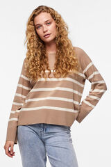 Pieces Camisola de malha cru