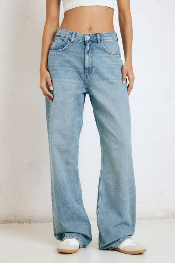 Springfield Jeans wide leg azul