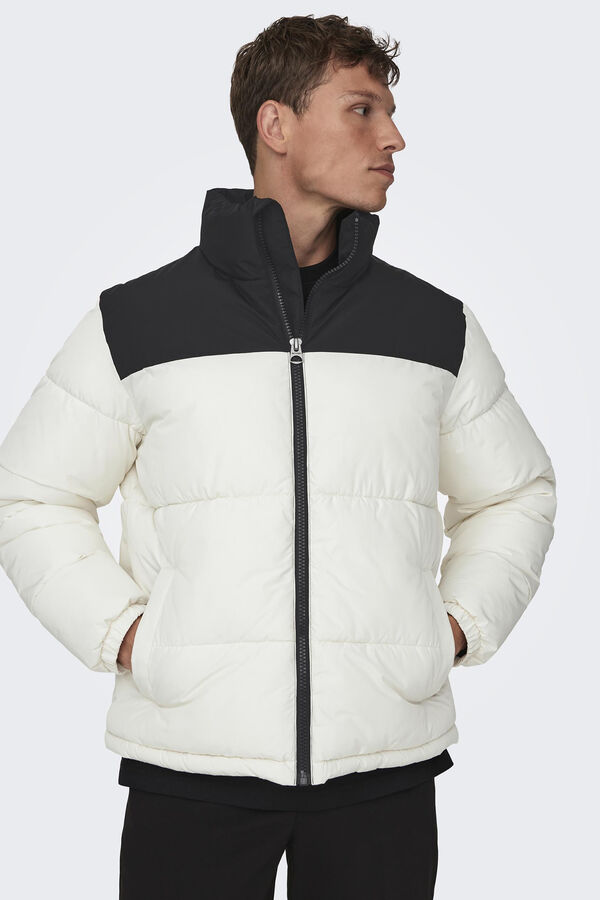 Only & Sons Abrigo acolchado blanco