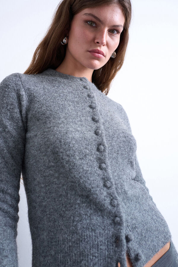 Topshop C&aacute;rdigan gris