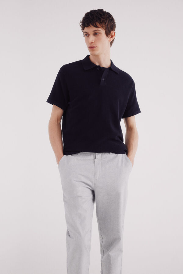 Springfield Pantalón ligero estructura slim fit azul