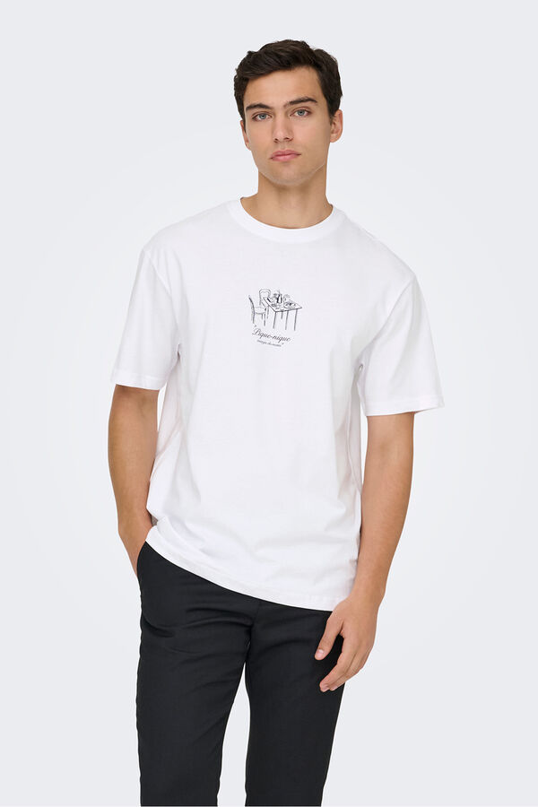 Only & Sons T-shirt manga curta branco