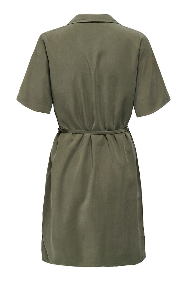 JDY Vestido de manga 2/4 verde