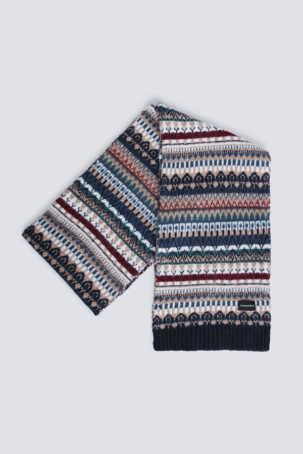 Springfield Bufanda jacquard multicolor azul