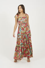 Brave Soul Vestido largo con fruncido en el pecho blanco