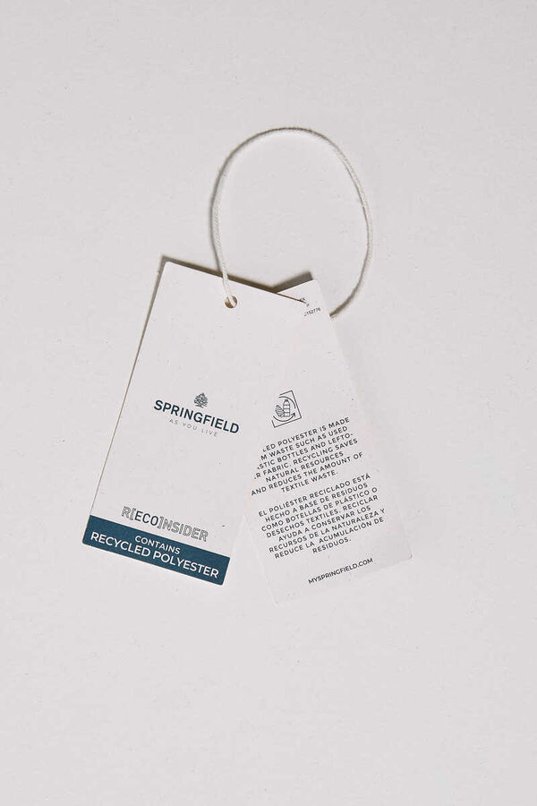 Springfield Blusa Peplum Estructura azul